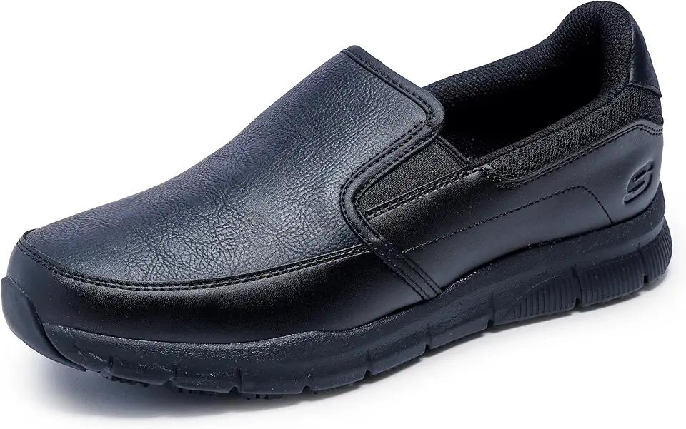 Skechers Men's Nampa-Groton Work Shoes, Black, Size 10.5
