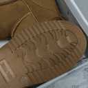 DREAM PAIRS Ankle Winter Mini Boots for Women Genuine Suede Faux Fur Lining Water Resistant Warm Snow Boots Slip On Memory Foam Comfort Booties Fuzzy Classic (7.5, Chestnut)