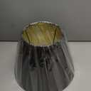 Aspen Creative 56052 Empire Uno Lamp Shade in Black with Gold Inside Washi Paper, 5" Top x 9" Bottom x 7" Slant Height, Slip UNO 33mm