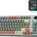 RK ROYAL KLUDGE S98 Mechanical Keyboard w/Smart Display & Knob, Top Mount 96% Wireless Mechanical Keyboard BT/2.4G/USB-C, Hot Swappable, Software Support, Creamy Sounding, 98 Keys