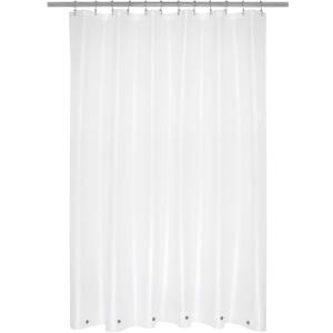 Mrs Awesome Frosted Shower Curtain Liner with 6 Magnets PEVA 8G Heavy Duty Thick Plastic Shower Curtain for Bathroom, Waterproof, 72x72, Frost (2b. Translucent-heavy)