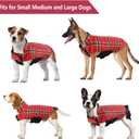 Kuoser Waterproof Dog Coat, Reversible Dog Jacket for Small Dogs, Adjustable Durable Doggie Winter Coat Warm Cozy Puppy Cold Weather Apparel from Small to Large Breed, Bright Red S
