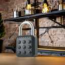 Combination Lock,9 Digit Push Button Combination Padlock,6 Digit Locking Mechanism,Combination Lock Aluminum Combination Digital Padlock for Drawers,Doors,Suitcases,Gym Lockers,Boxes (Black 2)