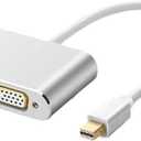 Mini DisplayPort to HDMI VGA Adapter, Multi-Function Displayport Mini DP to HDMI VGA 1080P Male to Female 2-in-1 Adapter Converter Cable