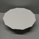 BPFY 10 Inch White Ceramic Cake Stand (Holds 10 Inch Cake), Decorative Cupcake Stand, Dessert Display Plates for Snacks and Cookies, Baby Shower, Birthday, Wedding Party Decor