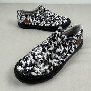 BLOWFISH MALIBU PETER Kids Childrens Dino Bones Canvas Sneakers Shoes Greyscale,  1