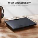 Adjustable Laptop Desk with 8 Angles - Cushioned Lap Desk for 15.6 Inch Laptops, Portable with Handle for Home & Office