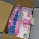 QIPUMP Balloon Pump Electric,110V 600W Balloon Blower Inflator Dual Nozzle Air Pump Balloons Inflator for Decoration, Party, Sport,Gifts:2 Balloon Tying Tools (White and Pink)