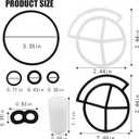 Replace 7129716 Water Softener Seal Kit Fit For Kenmore, GE, Whirlpool, North Star, Ecowater, Ecopure, Morton Systems, Water Softener Gasket Parts, Seal Kit Replaces 7092163, 7134224, WS35X10005