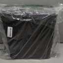 Coeusy 3 Gallon Paper Rope Bathroom Trash Can, Small Wicker Trash Cans with Lid and Liner, Woven Rattan Narrow Waste Basket for Bedroom, Office, Black