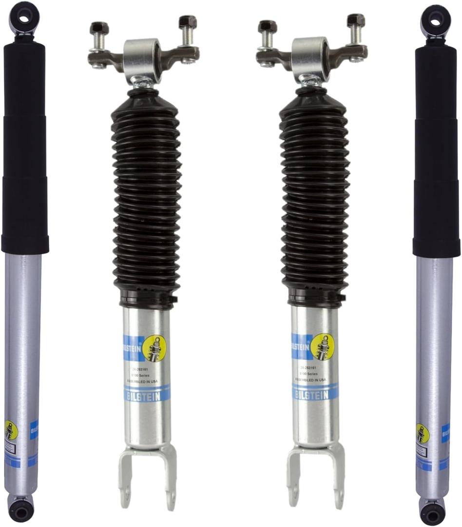 Bilstein 24-196468 Single 5100 Series Rear Monotube Shock fits 2011 2024 Silverado Sierra 2500 3500 HD with 0-1" Rear Lift - Improves Ride Handling