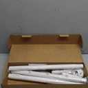 Zeerobee Curtain Rods for Windows 32 to 48, 1 Inch Industrial Wrap Around Curtain Rod, Indoor/Outdoor Room Divider Adjustable Drapery Pole, 32"-48", White