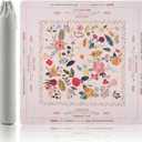 Pink Floral Mahjong Mat with Rules Printed(32.6"x32.6"), Non-Slip Waterproof Mahjong Mat for Table, Ideal for American Mahjong Players, Beginners & Family Fun