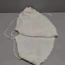 24 Inch White Knitted Small Christmas Tree Skirt, Chunky Cable Knit with Braided Scalloped Edge, Perfect for Xmas Holiday Decorations