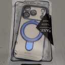 LXK Magnetic Invisible Stand for iPhone 17 Pro Case 6.3" Compatible with MagSafe, Military-Grade Protection, with Camera Protector, Clear Scratch-Resistant Back Cover for iPhone 17 Pro, Deep Blue