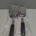 Unicook 2 Pack Flexible Silicone Spatula, Turner, 600F Heat Resistant, Ideal for Flipping Eggs, Burgers, Crepes and More, Black