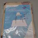 Blissful Diary Baby Splat Mat for Under High Chair, 50.4 x 50.4 Inch Wipeable Splash Mat, Waterproof and Washable, Anti-Slip Floor Protector, Boho Rainbow