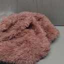 Blush Pink Fluffy Round Rug 5Ft for Bedroom, Fuzzy Plush Circle Area Rugs for Baby Kids Room Decor Aesthetic, Shaggy Circular Carpet for Teen Girls Nursery Dorm Playroom, Cute Dusty Rose Mauve Rug