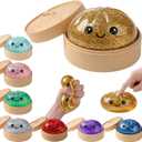 Glitter Dumpling Squishy Mystery Box Squeeze Toy, Easter Squishy Dumpling Fidget Toys for Adults, Stress Relief Sensory Toy(Gold)