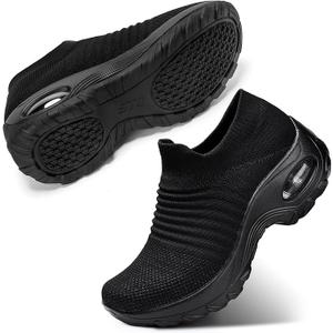STQ Women’s Classic Comfortable Sock Slip On Platform Athletic Shoes Size 9.5