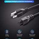 3 Pack 10FT Long 3 Prong TV Power Cord, NEMA 5-15P to C5 (Mickey Mous) Power Cord Cable Replacement for LG LCD LED Smart TV 39LN5700 47LB6100 50LN5200 60LN5400 65LB6190