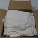 Ivory Fabric Rectangle Table Cloth - 6 Pack, 60"  84" Washable Tablecloth for 5FT Tables, Wrinkle-Resistant & Heat-Proof Table Cover for Weddings, Dinners & Parties