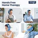 NEWGO Wisdom Teeth Ice Pack Head Wrap Jaw Ice Pack for Face Oral Surgery Pain Relief, Face Ice Wrap with 4 Hot/Cold Packs for Facial, Chin, Jaw (Blue)