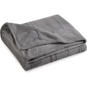Sunbeam Heated Bedding Electric Plush Throw - Heated Blanket - 100% Polyester, 6x5ft