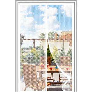 Magnetic Screen DoorScreen Door MeshKeep Bugs Out, Heavy-Duty Mesh Curtain,Pet and Kid Friendly, Works with Front Doors, Sliding Doors38x82 Inch White