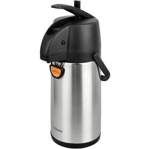 TOMAKEIT Airpot Coffee Dispenser Thermal with Pump, 2.2L/74 Oz Insulated Stainless Steel Large Airpot Coffee Carafe Lever Action for Hot/Cold Water, Thermal Carafes for Hot Cocoa for Parties