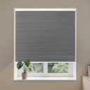 Allesin Cordless Blackout Cellular Shades, Honeycomb Blinds for Windows, Thermal Insulated & Noise Dampening, Room Darkening Window Coverings for Bedroom & Nursery, Gray, 32" W x 64" H