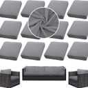 SUKAIKEQA Outdoor Cushion Covers Set,12PCS Patio Furniture Couch Seat Slipcovers, Replacement for Sofa Sectional Chair(Cover，Only)