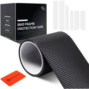 CNC Bike Frame Protection Tape,Bicycle Frame Protector Sticker-Frame Protection Paint Film 3m(4”x118”), Carbon Fiber Pattern Frame Guard Wrap for Mountain Bike/Gravel/MTB/Road Bike etc.