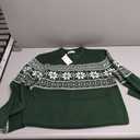 COOFANDY Mens Quarter Zip Pullover Slim Fit Lightweight Knit Pullover Sweaters Casual Polo Sweater (Small, Christmas Green & White)