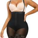 SHAPELLX Shapewear for Women Tummy Control Faja Body Shaper Butt Lifting Plus Size Shapewear Colombianas Moldeadoras (3X-Large, 01-Black)