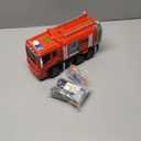 XINNOVEL Fire Trucks Toys for Toddlers Ages 35, Folded Carrier Truck Race Track with with Lights & Sounds and 6 Racing Car Toys, Birthday Gift for 3 4 5 6 7 8 Years Old Boys Girls