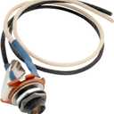 Musiclily Pro Pre-wired Mono Output Jack Socket 1/4 inch 6.35mm for Electric Guitar Bass, Black