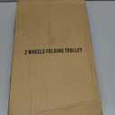 Folding Hand Truck Aluminum Trolley,Small Dolly, Foldable Hand Cart Collapsible 2 Wheel Luggage Trolley Dolly Expandable Large Chassis Foldable into Backpack