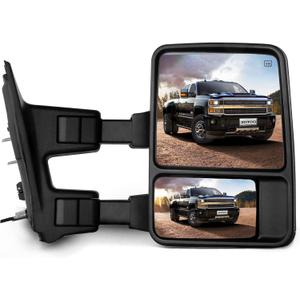 SCITOO Passenger Right Side View Mirror fit 2008-2016 for Ford for F250 for F350 for F450 for F550 Super Duty with Power Control Heated Manual Telescoping Manual Folding and Turn Signal Feature