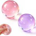 2 Pack Coconut Oil Squishy,Coconut Oil Stress Ball Squishy Stress Ball Malleable Clear Jelly Texture,Slow Rising and Non-Sticky Easy Clean,Anxiety Relief Focus Fidget Toy for Work Study Relaxation