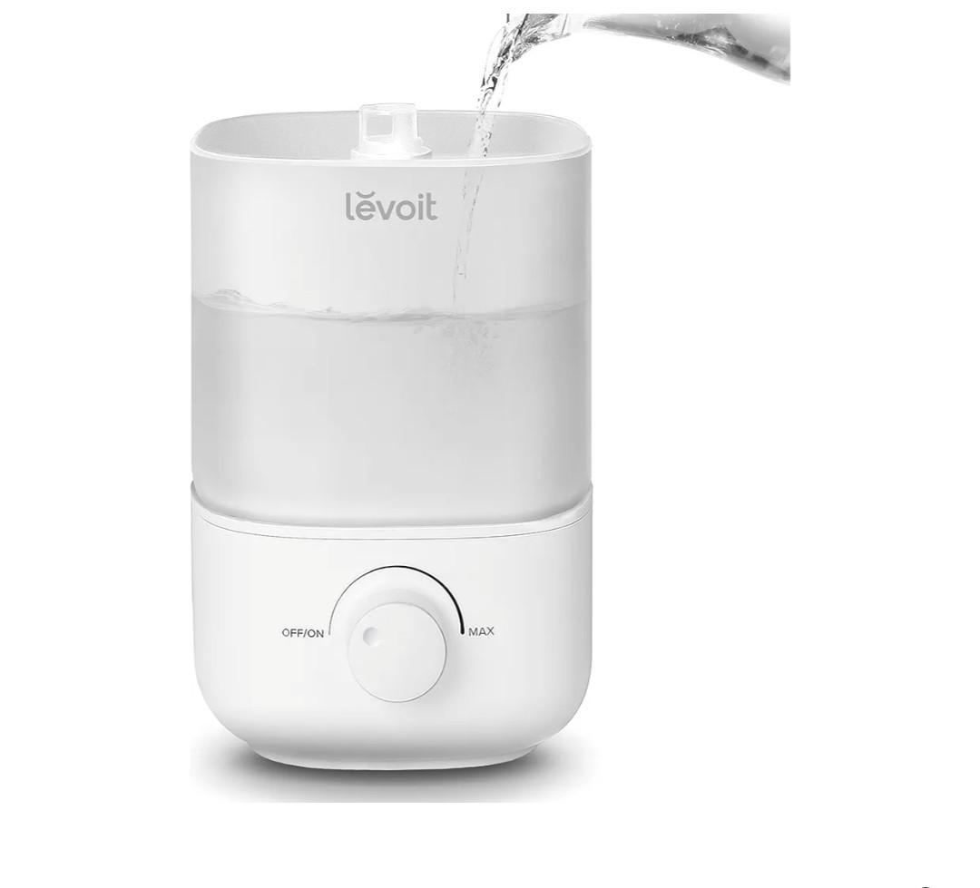 LEVOIT Top Fill Humidifiers for Bedroom, 2.5L Tank for Large Room, Easy to Fill & Clean, 28dB Quiet Cool Mist Air Humidifier for Home Baby Nursery & Plants, Auto Shut-off for Safety, 25H
