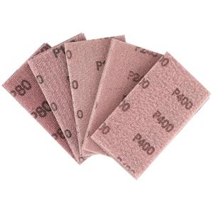 25 PCS Mesh Sandpaper, 2-3/4" x 5" Hook and Loop Net Sanding Sheets, Assorted Grit 80/120/180/240/400, Ideal for Wood, Metal, Automotive Sanding, Anti-Blocking & Dust-Free for Sanding Block