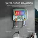 Tankless Water Heater Electric 110v,4000W Constant Temperature Instant Hot Water Heater With Automatic Control System Touch Digital Display Water Heater Wall or Floor Mounted (Green)