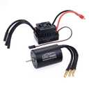 RC Brushless Motor ESC Combo: 3650 3900KV Brushless Motor and 60A ESC Combo Set Waterproof for 1/10 Remote Control Cars Trucks Off-Road Vehicle (Black (motor+60A esc))
