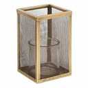 Honeybloom Metal Mesh Pillar Candle Holder 6" x 10"