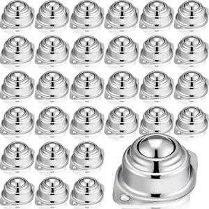 Gisafai 30 Pcs 1" Roller Ball Transfer Bearing 400 Lbs Load Capacity Carbon Steel Round Ball Transfer Unit Universal Casters for Conveyor Roller Stand Transmission System Furniture