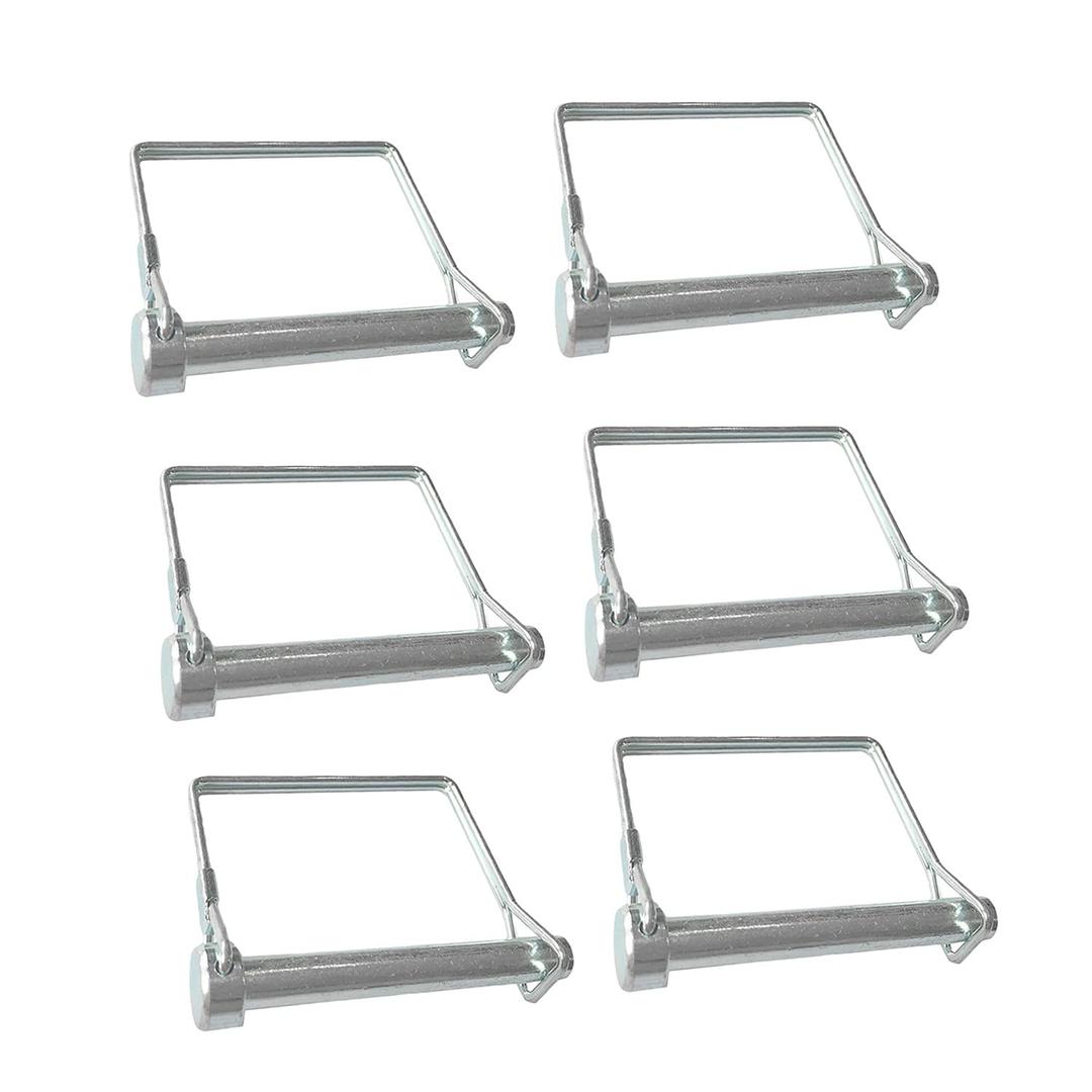 NRC&XRC Square Safety Coupler Pin 3/8" x 2.76" (9.5mm x 70mm), Heavy Duty, 6 Pack