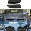 Korlot Carbon Fiber Style Engine Hood Air Outlet Vent Moulding Cover Trim for Pontiac G8