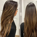 Ombre Caramel Brown Highlights Wigs With Bleached Knots Brazilian Remy Hair Balayage Colored for Women Highlight Straight Glueless Wigs 16"