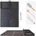 2 x Silicone Griddle Tools Mat For Blackstone Silicone Spatula Grill Mat with Drip Pad Outdoor Bbq Grill Mats Grill Side Shelf Mat for Blackstone Griddle